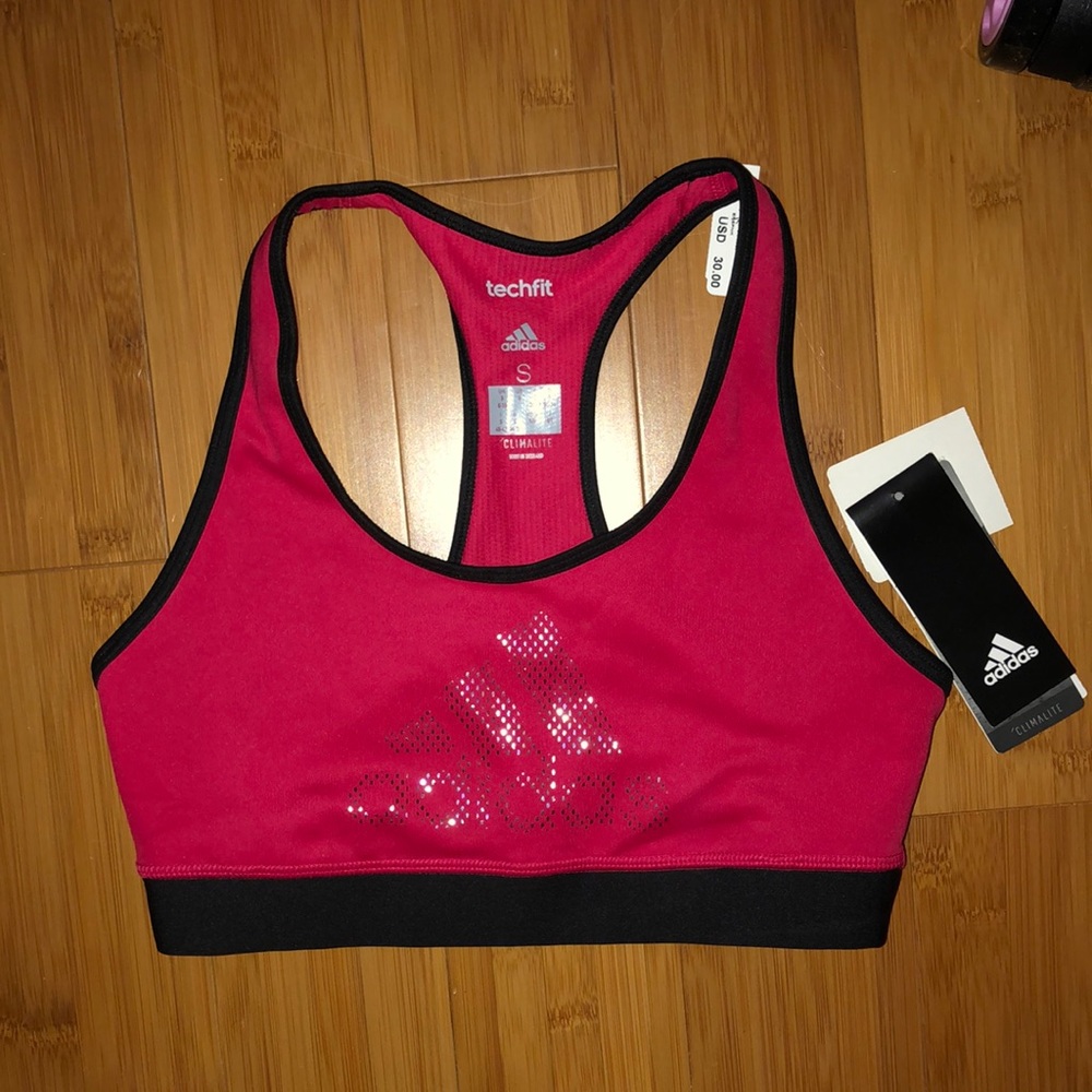 NEW Adidas shine pink sports bra NWT Small